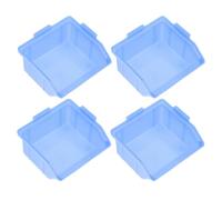 4 Pezzi Scatole di Plastica per Componenti Modulari Blu, Portatili | Organizer per Viti e Mattoni, Uso in Officina Creativa e Aree Gioco, Salvaspazio