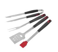 4 pezzi/se Set di strumenti for griglia for barbecue for in acciaio inossidabile resistente, pinze, spazzole, forchette