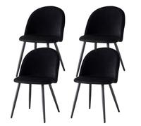 4 pezzi sedie da pranzo in velluto gambe in metallo design nordico lusso moderno per mobili da cucina camera da letto comò festa nero/bianco/grigio