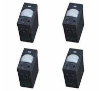 4 Pezzi Sensore di Movimento PIR, Compatibile Con BTicino Living International, Colore Nero, da Incasso Per Serie Civile, 1 Modulo, Time Lux Regolabile, Angolo Rilevamento 120°