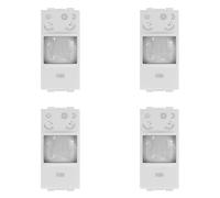 4 Pezzi Sensore di Movimento PIR, Compatibile Con BTicino Living Light, Colore Bianco, da Incasso Per Serie Civile, 1 Modulo, Time Lux Regolabile, Angolo Rilevamento 120°