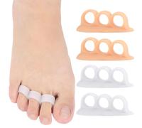 4 Pezzi Separatore Dita Piede, Distanziatori Dita Piedi, Barelle in Gel per Dita del Piede Sovrapposte, Allargadita in Morbido Raddrizza Toe Spacer per Donne e Uomini