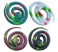 4 Pezzi Serpente Di Gomma Elastico Realistici Serpenti In Gomma Serpenti Finti In Gomma Multicolore Serpenti Artificiali In Gomma Per Giardino Per Spaventare Gli Uccelli, Scherzi, Festa Di Halloween