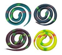 4 pezzi Serpenti Artificiali In Gomma Serpente di Gomma Elastico Serpenti di Gomma Finti Realistici per Giardino Per Spaventare Gli Uccelli, Scherzi, Festa Di Halloween