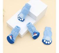 4 pezzi/set Calzini carini per cani, calzini antiscivolo protettivi per le zampe per cani di piccola taglia come Barboncino, Yorkshire Terrier, Chihuahua, da indossare in casa per prevenire le cadute 