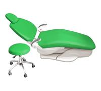 4 Pezzi/Set Copripoltrona Odontoiatrica Dentale Copre Pelle Sintetica Coprisedile Elastico Impermeabile Protettore Dentista Contenere Poggiatesta Schienale Cuscino Copertura Della Sed(Color:Verde)
