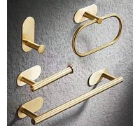 4 pezzi Set di anelli portasalviette in acciaio inossidabile, barra portasalviette, portasalviette da bagno, portarotolo, adatto per accessori da bagno per casa e bagno Set 4 pezzi in argento,Set 4 pe