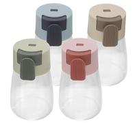 4 Pezzi Set di Barattoli per Condimenti in Vetro per Cucina