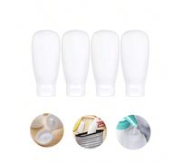 4 pezzi set di bottiglie da viaggio, dimensioni approvate TSA, bottiglie ricaricabili a prova di perdite portatili per shampoo, lozione, trucco, gel doccia per necessaire e borsette da viaggio, organi