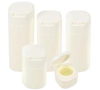 4 Pezzi Set di Bottiglie da Viaggio Ricaricabili PE PP | Contenitori Formato Viaggio 15ml 50ml 80ml 100ml, Bianco, per Attività All'aperto e Uso Esterno