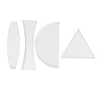 4 Pezzi Set di Lenti Ottiche per Insegnamento Fisica, Acrilico | Prisma Concavo, Cilindrico, Triangolare ed Semicircolare, Supporto per Rifrazione e Convergenza