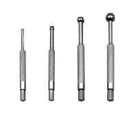 4 Pezzi Set di Misuratori Telescopici per Fori 3-14mm, Metallo | Faces Sferiche Temprate, Impugnatura Zigrinata, Custodia Inclusa, per Controlli su Alesaggi e Pezzi Cilindrici