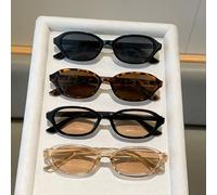 4 pezzi Set di occhiali da donna alla moda. Montature quadrate piccole, accessori da spiaggia e viaggio, regalo per feste, raduni e scatti di strada, stile Y2K