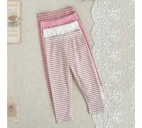 4 pezzi Set di pantaloni alla moda per bambina, stile giocoso, in tessuto morbido, adatto per la scuola, attività al chiuso o all'aperto, autunno/inverno 6-9M,9-12M,12-18M,18-24M,2-3YA striscePolieste
