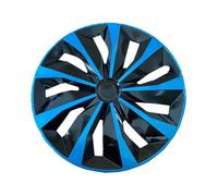 4 pezzi/set di ricambio Compatible With coprimozzi universali in ferro e acciaio, compatibili con pneumatici R14 R15 R16, tappi copriruota compatibili con ruote in ferro e acciaio(Black-Blue,._R15_')