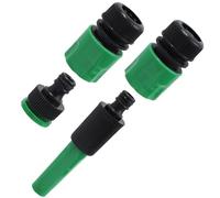 4 Pezzi Set Lancia e raccordi Irrigazione, Connettori Rapidi per Tubo da Giardino 2 in 1 da 1/2" e 3/4", Connettore Rapido Adattatore Tubo Acqua Giardino 1/2" Raccordi per Tubi Collegamento per Rubine