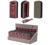 4 PEZZI Set manicure Limetta e Tagliaunghie Cabina Telefonica e Bandiera 0JIQ