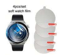 4 pezzi/set Pellicola protettiva morbida e ad alta protezione compatibile con Huawei Watch GT 2/3/4 Serie, protettore dello schermo ad alta definizione 46mm 42mm 41mm GT Cyber GT Runner, pellicola idr