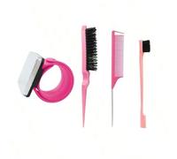 4 pezzi Set per acconciature, inclusi pettine, accessorio per chignon, mollette per capelli, spazzola per la linea dei capelli, molletta a forma di cuore, progettato per ragazze, il miglior regalo per