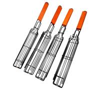 4 Pezzi/Set Portatile per Barbecue Cestello per Grigliate nel Acciaio 2762