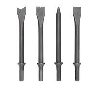 4 pezzi/set Set di scalpelli for martello pneumatico con gambo esagonale Testa di impatto ad aria resistente for rimozione/taglio della ruggine, set di scalpelli pneumatici Uso multiuso