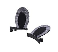 4 Pezzi/Set Simpatico Cartone Animato Coniglietto Orecchie Lunghe Clip per Capelli per Le Donne forcine Glitter Decorazioni per Le Vacanze Accessori Forniture Regalo, Nero Fashion Professionals