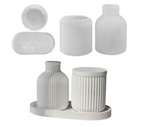 4 pezzi/set stampo per vaso stampi per portacandele in silicone facili da rilasciare e stampo per vassoio per la realizzazion