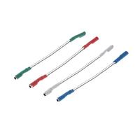 4 Pezzi/Set Universale Argento Conduttori Fili Intestazione Cavo Filo 40mm per 1.2-1.3mm Perni Giradischi Phono Headshell Tonearm Giradischi Headshell Viti