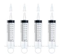 4 Pezzi Siringhe 100 ml senza Ago, Siringa di Plastica Sterile, Monouso Siringa Dosatrice per Alimentazione Piccoli Animali Domestici, laboratorio di scienze