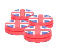 4 Pezzi Smorzatore di Vibrazioni per Racchetta da Tennis, Gomma Silicone | Stile Union Jack, Facile da Installare, Riduce il Ronzio delle Corde, per Allenamento e Pratica