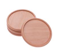 4 pezzi sottobicchieri in faggio vassoio rotondo in legno massello tappetino