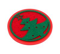 4 pezzi sottobicchieri in silicone tazza di natale tappetino rotondo