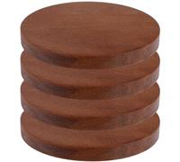 4 Pezzi Sottobicchieri Rotondi in Legno, Semplici | Tazze e Tazzine da Caffè, Isolano Calore, Facili da Pulire, Stile Minimalista per Tavolo