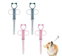 4 Pezzi Sparapillole per Gatti Riutilizzabile Sparapillole Gatto Sicuro Efficace Animali Domestici Siringa con Punta in Silicone per Pillole/Liquido/Capsula,Pet Pill Dispenser