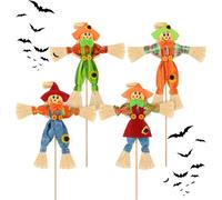 4 Pezzi Spaventapasseri Decorazione Spaventapasseri Halloween Piccolo Spaventapa