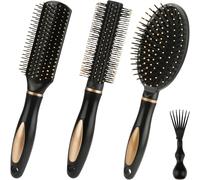 4 Pezzi Spazzola Capelli Set, Capelli Antistatiche, Spazzola per Capelli