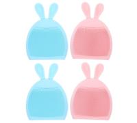 4 Pezzi Spazzola Detergente Viso in Silicone, Pulizia Delicata | Rimuove Sebo e Cellule Morte, Leggera e Morbida, Adatta a Pelli Delicate, Uso Quotidiano