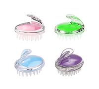4 Pezzi Spazzola Per Capelli In Silicone,Spazzola Massaggiante Per Massaggio Del Cuoio Capelluto, Spazzola per shampoo,Mantiene il cuoio Capelluto pulito e sano [Bagnato e Asciutto]