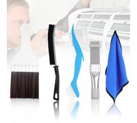 4 Pezzi Spazzola per Pulizia del Condizionatore D'aria, Kit Pulizia Asciugatrice Pettine per Radiatore Spazzola Pulizia Condensatore Metallo Strumento di Riparazione del Radiatore