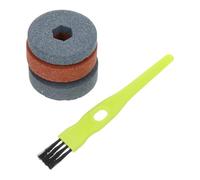 4 Pezzi Spazzola per Smerigliatrice Affilatrice Coltelli | Plastica e Acciaio Fine, Resistenza al Calore, per Banco di Lavoro e Cucina, Spazzola Colore Casuale
