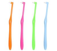 4 pezzi spazzolino da denti compatto Tuft, spazzolino da denti punteggiato, spazzola fine tuft ringiovanita, spazzola interdentale per la pulizia dei dettagli