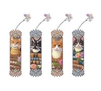 4 pezzi Special Shape Bush Bookmark Art Projects Kit for la produzione di segnalibri for bambini for adulti principianti (SQ007)