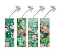 4 pezzi Special Shape Special Easter Bunny Eggs 5D Painting Bookmark Making Kit Art Bookmark con ciondolo for Reading Day Gift (SQ004)