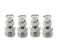 4 Pezzi Spina Maschio BNC per UHF SO239 Femminile Coassiale RF Connettore RF