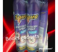 4 pezzi Spira Spray Insetticida per Mosche e Zanzare al Fresco Profumo 400ml