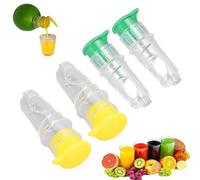4 pezzi spremiagrumi con tappo a vite, spremiagrumi manuale estrattore di succhi portatile spremiagrumi con coperchio per cocktail bevande giallo verde