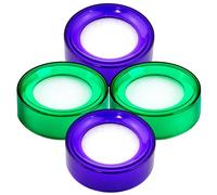 4 Pezzi Spugna Umidificante Tonda in Plastica per Contare Soldi | Strumento Versatile per Smistamento Documenti e Biglietti, per Personale Amministrativo e Sportelli Bancari