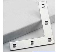 4 PEZZI - SQUADRETTE PIANE ANGOLARI A 6 FORI - 70x70x12MM - SPESSORE 1,8MM - IN ACCIAIO ZINCATO