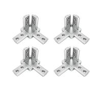4 pezzi staffe angolari a 3 vie, 4040 otto fori con vite di bloccaggio M6x10