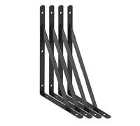 4 pezzi Staffe for mensole Supporto in ferro da parete Staffa triangolare ad angolo retto da 90 gradi Staffa for mensola a parete Staffe angolari galleggianti, accessori for cintura(I,250mmx400mm)